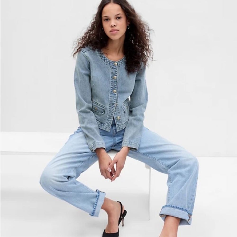 NWT, Gap, Collarless Classic Blue Denim Women's Jeans